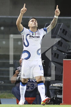2021-08-27 - Lautaro Martinez - Inter - celebrates after scoring a goal - HELLAS VERONA FC VS INTER - FC INTERNAZIONALE - ITALIAN SERIE A - SOCCER