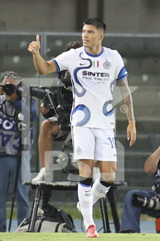 2021-08-27 - Joaquin Correa celebrates after scoring a goal - HELLAS VERONA FC VS INTER - FC INTERNAZIONALE - ITALIAN SERIE A - SOCCER