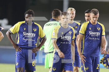 2021-08-27 - Disappointment of  Hellas Verona players Adrien Tameze , Darko Lazovic and Pawel Dawidowicz at the end of the match - HELLAS VERONA FC VS INTER - FC INTERNAZIONALE - ITALIAN SERIE A - SOCCER