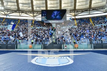 2021-08-28 - Supporters SS Lazio in action during the  Italian Football Championship League A 2021/2022 match between SS Lazio vs Spezia Calcio at the Olimpic Stadium in Rome. - SS LAZIO VS SPEZIA CALCIO - ITALIAN SERIE A - SOCCER