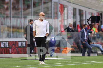 2021-09-12 - Stefano Pioli Head Coach of AC Milan during the Serie A 2021/22 football match between AC Milan and SS Lazio at Giuseppe Meazza Stadium, Milan, Italy on September 12, 2021 - AC MILAN VS SS LAZIO - ITALIAN SERIE A - SOCCER