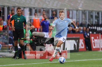 2021-09-12 - Ciro Immobile of SS Lazio in action during the Serie A 2021/22 football match between AC Milan and SS Lazio at Giuseppe Meazza Stadium, Milan, Italy on September 12, 2021 - AC MILAN VS SS LAZIO - ITALIAN SERIE A - SOCCER