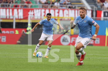 2021-09-12 - Pedro of SS Lazio in action during the Serie A 2021/22 football match between AC Milan and SS Lazio at Giuseppe Meazza Stadium, Milan, Italy on September 12, 2021 - AC MILAN VS SS LAZIO - ITALIAN SERIE A - SOCCER