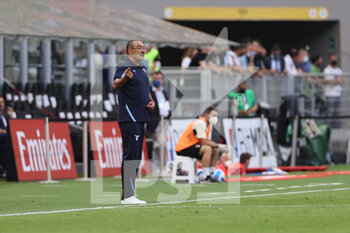 2021-09-12 - Maurizio Sarri Head Coach of SS Lazio reacts from the bench during the Serie A 2021/22 football match between AC Milan and SS Lazio at Giuseppe Meazza Stadium, Milan, Italy on September 12, 2021 - AC MILAN VS SS LAZIO - ITALIAN SERIE A - SOCCER