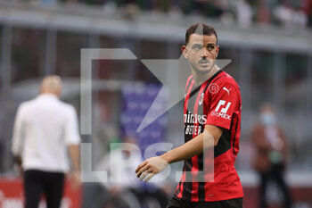2021-09-12 - Alessando Florenzi of AC Milan in action during the Serie A 2021/22 football match between AC Milan and SS Lazio at Giuseppe Meazza Stadium, Milan, Italy on September 12, 2021 - AC MILAN VS SS LAZIO - ITALIAN SERIE A - SOCCER