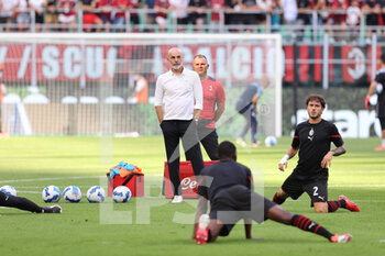 2021-09-12 - Stefano Pioli Head Coach of AC Milan during the Serie A 2021/22 football match between AC Milan and SS Lazio at Giuseppe Meazza Stadium, Milan, Italy on September 12, 2021 - AC MILAN VS SS LAZIO - ITALIAN SERIE A - SOCCER