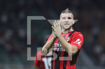 2021-09-12 - Ante Rebic of AC Milan celebrates during the Serie A 2021/22 football match between AC Milan and SS Lazio at Giuseppe Meazza Stadium, Milan, Italy on September 12, 2021 - AC MILAN VS SS LAZIO - ITALIAN SERIE A - SOCCER