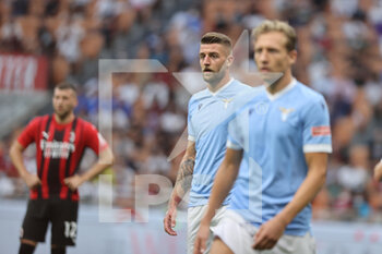 2021-09-12 - Sergej Milinkovic-Savic of SS Lazio in action during the Serie A 2021/22 football match between AC Milan and SS Lazio at Giuseppe Meazza Stadium, Milan, Italy on September 12, 2021 - AC MILAN VS SS LAZIO - ITALIAN SERIE A - SOCCER