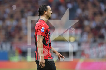 2021-09-12 - Zlatan Ibrahimovic of AC Milan in action during the Serie A 2021/22 football match between AC Milan and SS Lazio at Giuseppe Meazza Stadium, Milan, Italy on September 12, 2021 - AC MILAN VS SS LAZIO - ITALIAN SERIE A - SOCCER