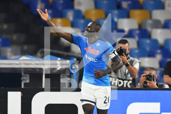 2021-09-11 - Napoli's defender Kalidou Koulibaly celebrates after scoring the 2-1 goal  - SSC NAPOLI VS JUVENTUS FC - ITALIAN SERIE A - SOCCER