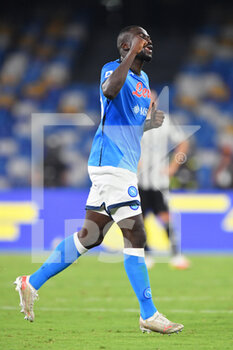 2021-09-11 - Napoli's defender Kalidou Koulibaly celebrates after scoring the 2-1 goal  - SSC NAPOLI VS JUVENTUS FC - ITALIAN SERIE A - SOCCER