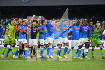 2021-09-11 - Napoli's players celebrate at the end of the match - SSC NAPOLI VS JUVENTUS FC - ITALIAN SERIE A - SOCCER
