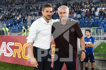 2021-09-12 - Alessio Dionisi coach of US Sassuolo Calcio and Jose’ Mourinho coach of AS Roma in action during the  Italian Football Championship League A 2021/2022 match between AS Roma vs US Sassuolo at the Olimpic Stadium in Rome.
Photo Giuseppe Maffia/POOL/Fabrizio Corradetti /LM - AS ROMA VS US SASSUOLO - ITALIAN SERIE A - SOCCER