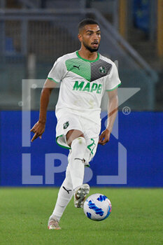 2021-09-12 - Jeremy Toljan of US Sassuolo Calcio in action during the  Italian Football Championship League A 2021/2022 match between AS Roma vs US Sassuolo at the Olimpic Stadium in Rome. - AS ROMA VS US SASSUOLO - ITALIAN SERIE A - SOCCER