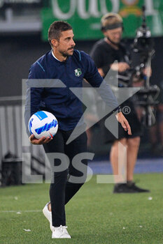 2021-09-12 - Alessio Dionisi coach of US Sassuolo Calcio in action during the  Italian Football Championship League A 2021/2022 match between AS Roma vs US Sassuolo at the Olimpic Stadium in Rome. - AS ROMA VS US SASSUOLO - ITALIAN SERIE A - SOCCER