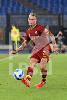 2021-09-12 - Rick Karsdorp of AS Roma in action during the  Italian Football Championship League A 2021/2022 match between AS Roma vs US Sassuolo at the Olimpic Stadium in Rome. - AS ROMA VS US SASSUOLO - ITALIAN SERIE A - SOCCER