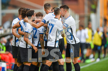 2021-09-12 - team inter, celebrates after scoring a goal - UC SAMPDORIA VS INTER - FC INTERNAZIONALE - ITALIAN SERIE A - SOCCER