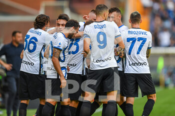 2021-09-12 - team inter, celebrates after scoring a goal - UC SAMPDORIA VS INTER - FC INTERNAZIONALE - ITALIAN SERIE A - SOCCER