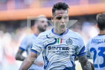2021-09-12 - Lautaro Martinez (Inter) celebrates after scoring a goal - UC SAMPDORIA VS INTER - FC INTERNAZIONALE - ITALIAN SERIE A - SOCCER