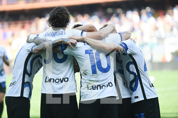 2021-09-12 - Team Inter, celebrates after scoring a goal - UC SAMPDORIA VS INTER - FC INTERNAZIONALE - ITALIAN SERIE A - SOCCER
