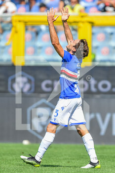 2021-09-12 - TOMMASO AUGELLO (Sampdoria), celebrates after scoring a goal - UC SAMPDORIA VS INTER - FC INTERNAZIONALE - ITALIAN SERIE A - SOCCER