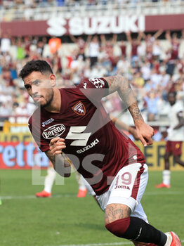 2021-09-12 - Antonio Sanabria (Torino FC) celebrates the goal - TORINO FC VS US SALERNITANA - ITALIAN SERIE A - SOCCER