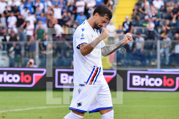 2021-09-19 - Francesco Caputo (Sampdoria) esulta dopo aver segnato un gol - EMPOLI FC VS UC SAMPDORIA - ITALIAN SERIE A - SOCCER
