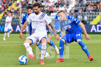 2021-09-19 - Francesco Caputo (Sampdoria) e Ardian Ismajli (Empoli) - EMPOLI FC VS UC SAMPDORIA - ITALIAN SERIE A - SOCCER