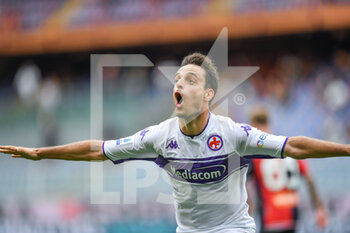 2021-09-18 - Giacomo BONAVENTURA (Fiorentina), celebrates after scoring a goal - GENOA CFC VS ACF FIORENTINA - ITALIAN SERIE A - SOCCER