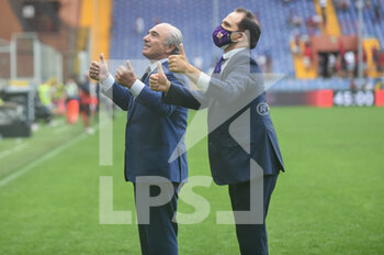2021-09-18 - Rocco Comisso and Joseph Comisso (Fiorentina) celebrates after scoring a match - GENOA CFC VS ACF FIORENTINA - ITALIAN SERIE A - SOCCER