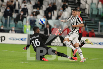 2021-09-19 - Alvaro Morata (Juventus FC) scores the goal of 1-0 - JUVENTUS FC VS AC MILAN - ITALIAN SERIE A - SOCCER