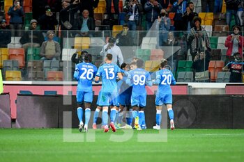 2021-09-20 - Happiness of Napoli after scoring a goal - UDINESE CALCIO VS SSC NAPOLI - ITALIAN SERIE A - SOCCER