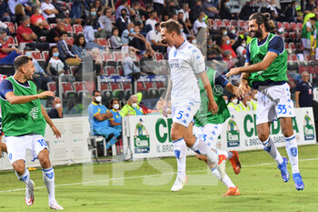 2021-09-22 - Leo Stulac of Empoli FC, Esultanza, Celebration after scoring goal - CAGLIARI CALCIO VS EMPOLI FC - ITALIAN SERIE A - SOCCER