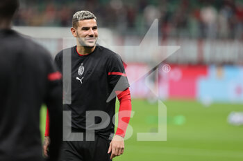 2021-09-22 - Theo Hernandez of AC Milan smiling during the Serie A 2021/22 football match between AC Milan and Venezia FC at Giuseppe Meazza Stadium, Milan, Italy on September 22, 2021 - AC MILAN VS VENEZIA FC - ITALIAN SERIE A - SOCCER