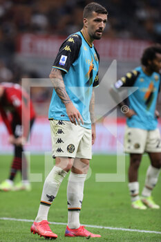 2021-09-22 - Francesco Forte of Venezia FC during the Serie A 2021/22 football match between AC Milan and Venezia FC at Giuseppe Meazza Stadium, Milan, Italy on September 22, 2021 - AC MILAN VS VENEZIA FC - ITALIAN SERIE A - SOCCER
