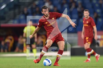 2021-09-23 - ROME, ITALY -  September 23 : Bryan Cristante   of  AS Roma in action  during the  Serie A soccer  match between  AS Roma and  Udinese  at Stadio Olimpico on  September 23,2021 in Rome Italy - AS ROMA VS UDINESE CALCIO - ITALIAN SERIE A - SOCCER