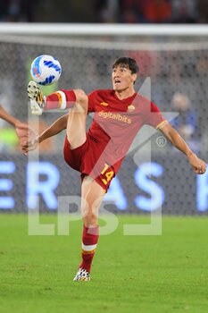 2021-09-23 - ROME, ITALY -  September 23 : Eldor Shomurodov  of  AS Roma in action  during the  Serie A soccer  match between  AS Roma and  Udinese  at Stadio Olimpico on  September 23,2021 in Rome Italy - AS ROMA VS UDINESE CALCIO - ITALIAN SERIE A - SOCCER