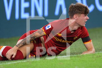 2021-09-26 - ROME, ITALY - September 26 : Nicola Zalewski of  AS Roma gestures during the  Serie A soccer match between   SS Lazio and  AS Roma  at Stadio Olimpico  on September 26,2021 in Rome,Italy 
 - SS LAZIO VS AS ROMA - ITALIAN SERIE A - SOCCER