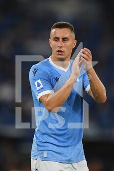 2021-09-26 - ROME, ITALY - September 26 : Serjei Milinkovic  of SS Lazio gestures during  Italian  Serie A soccer match between  SS Lazio and AS Roma at Stadio Olimpico 
on September 26,2021  in Rome Italy 


 - SS LAZIO VS AS ROMA - ITALIAN SERIE A - SOCCER