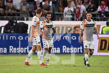 2021-10-01 - Gianluca Busio of Venezia FC, Goal, Esultanza, Celebration after scoring goal - CAGLIARI CALCIO VS VENEZIA FC - ITALIAN SERIE A - SOCCER