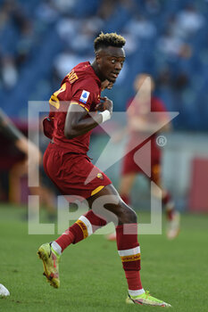 2021-10-03 - ROME, ITALY -  October 3 : Tammy Abraham  of  AS Roma in action  during the  Serie A soccer  match between  AS Roma and  Empoli FC  at Stadio Olimpico on  October 3,2021 in Rome Italy - AS ROMA VS EMPOLI FC - ITALIAN SERIE A - SOCCER