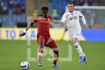 2021-10-03 - ROME, ITALY -  October 3 : Ebrima Darboe of  AS Roma in action  during the  Serie A soccer  match between  AS Roma and  Empoli FC  at Stadio Olimpico on  October 3,2021 in Rome Italy - AS ROMA VS EMPOLI FC - ITALIAN SERIE A - SOCCER