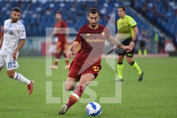2021-10-03 - ROME, ITALY -  October 3 : Henrikh Mkhitarian of  AS Roma in action  during the  Serie A soccer  match between  AS Roma and  Empoli FC  at Stadio Olimpico on  October 3,2021 in Rome Italylimpico on October 3,2021 in Rome Italy - AS ROMA VS EMPOLI FC - ITALIAN SERIE A - SOCCER