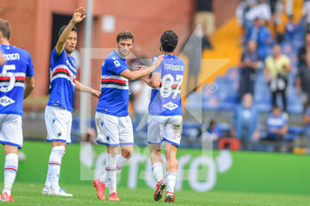 2021-10-03 - team Sampdoria, celebrates after scoring a goal - UC SAMPDORIA VS UDINESE CALCIO - ITALIAN SERIE A - SOCCER