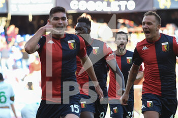 2021-10-17 - Johan Vásquez (Genoa), and Domenico Criscito (Genoa)
 celebrates after scoring a goal - GENOA CFC VS US SASSUOLO - ITALIAN SERIE A - SOCCER