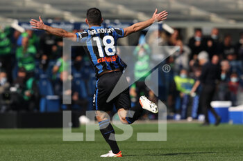 2021-10-24 - Rusland Malinovskyi (Atalanta Bergamasca Calcio) esulta dopo aver segnato il gol del vantaggio - ATALANTA BC VS UDINESE CALCIO - ITALIAN SERIE A - SOCCER