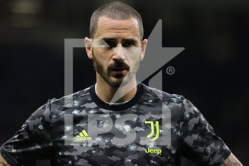 2021-10-24 - Leonardo Bonucci of Juventus FC warms up during the Serie A 2021/22 football match between FC Internazionale and Juventus FC at Giuseppe Meazza Stadium, Milan, Italy on October 24, 2021 - INTER - FC INTERNAZIONALE VS JUVENTUS FC - ITALIAN SERIE A - SOCCER