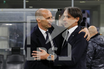 2021-10-24 - Massimiliano Allegri Head Coach of Juventus FC and Simone Inzaghi Head Coach of FC Internazionale during the Serie A 2021/22 football match between FC Internazionale and Juventus FC at Giuseppe Meazza Stadium, Milan, Italy on October 24, 2021 - INTER - FC INTERNAZIONALE VS JUVENTUS FC - ITALIAN SERIE A - SOCCER