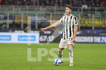 2021-10-24 - Manuel Locatelli of Juventus FC gestures during the Serie A 2021/22 football match between FC Internazionale and Juventus FC at Giuseppe Meazza Stadium, Milan, Italy on October 24, 2021 - INTER - FC INTERNAZIONALE VS JUVENTUS FC - ITALIAN SERIE A - SOCCER