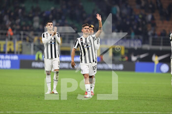 2021-10-24 - Paulo Dybala of Juventus FC celebrates during the Serie A 2021/22 football match between FC Internazionale and Juventus FC at Giuseppe Meazza Stadium, Milan, Italy on October 24, 2021 - INTER - FC INTERNAZIONALE VS JUVENTUS FC - ITALIAN SERIE A - SOCCER